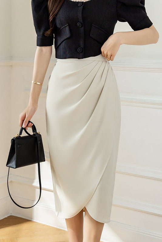 Jupe drapée mi - longue - Calm concept store