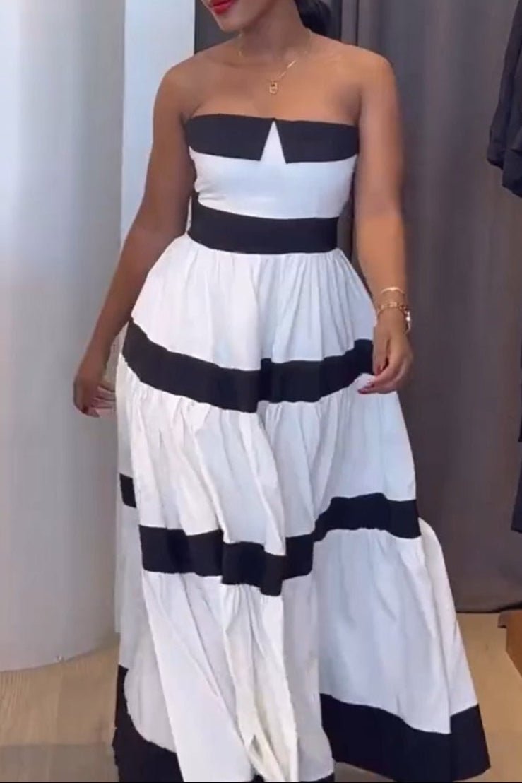 Robe bustier bicolore - Ma boutique