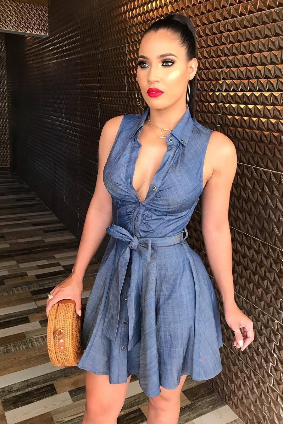 Robe chemise en jean - Ma boutique