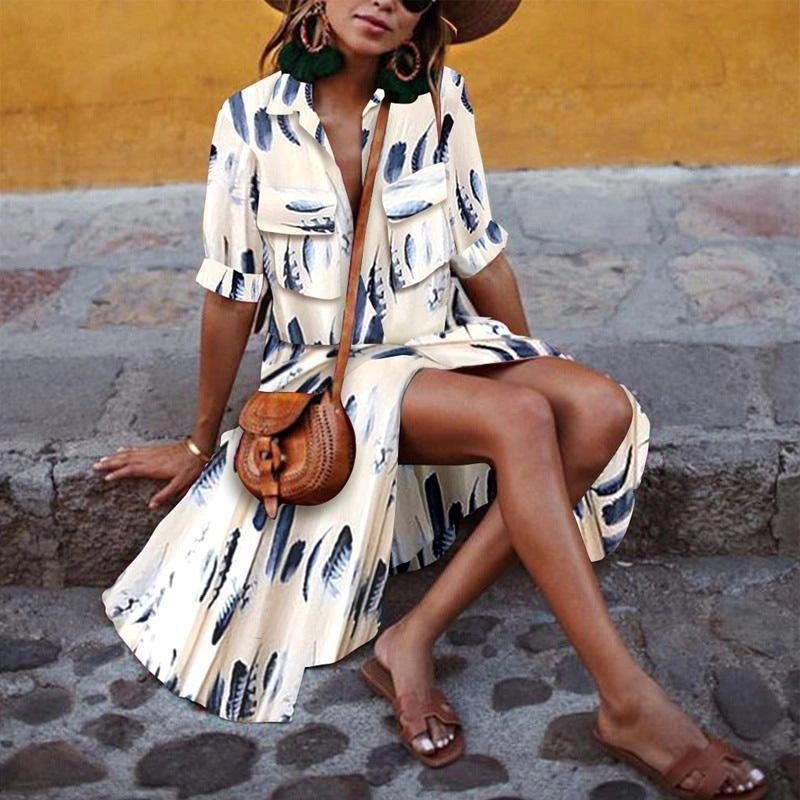 Robe chemise imprimée - Calm concept store