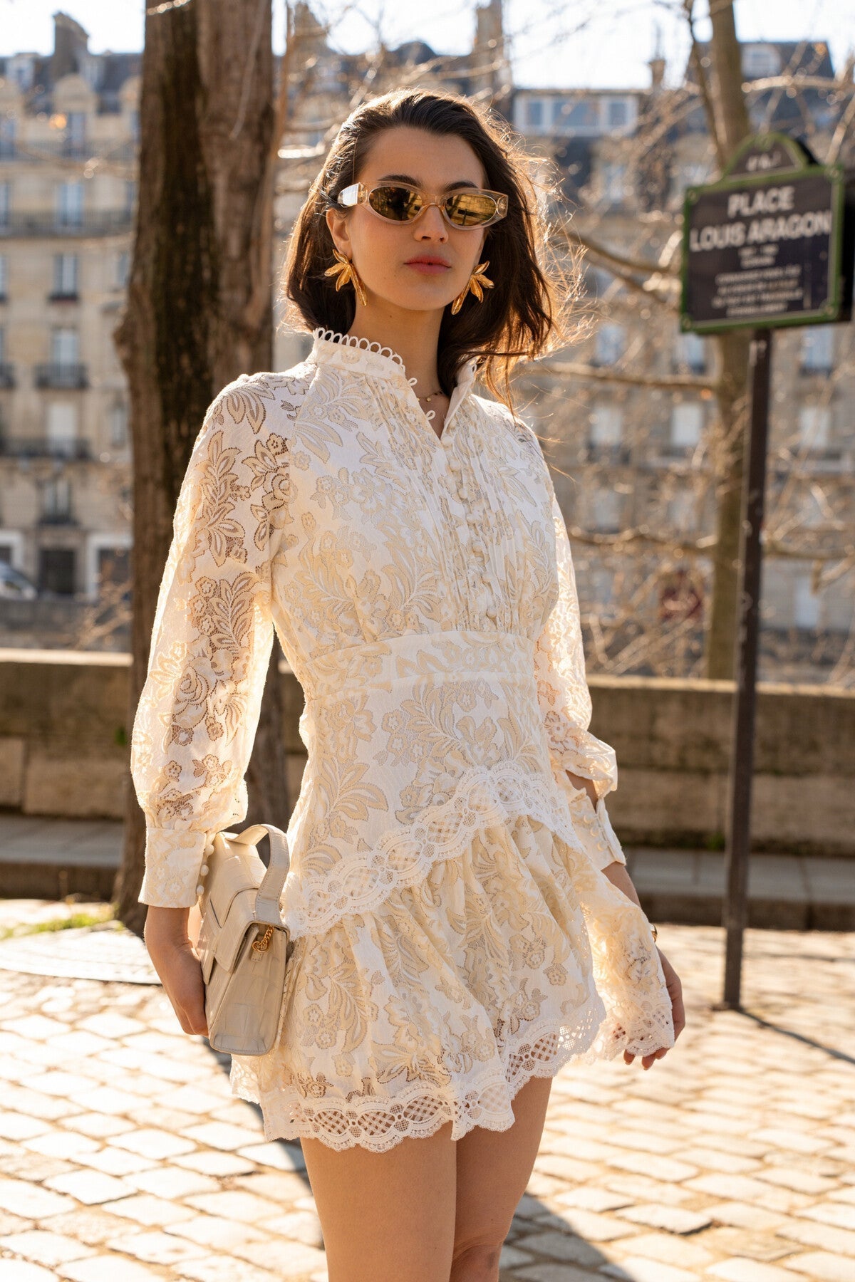 Robe en dentelle bi - colore - Calm concept store