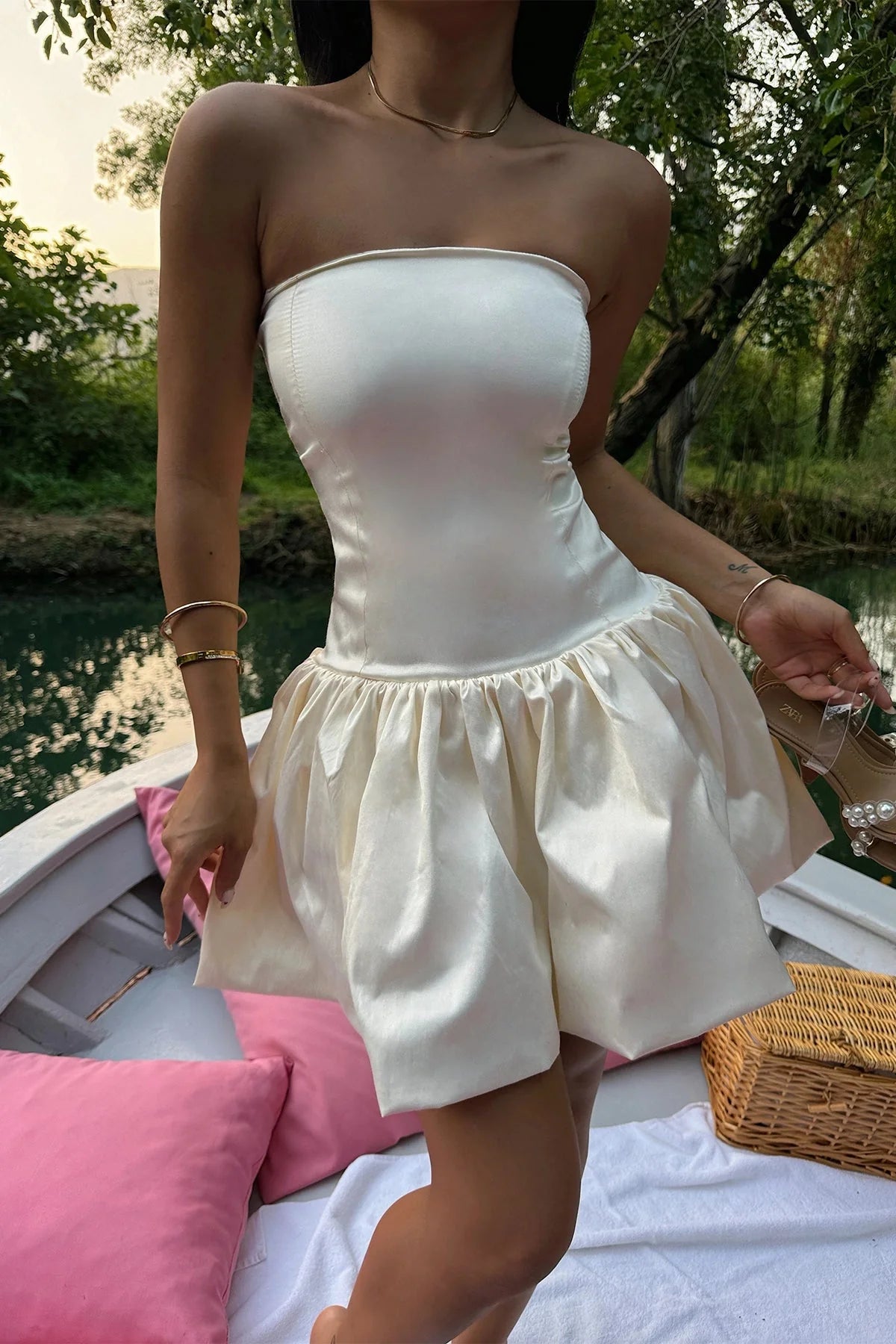 Mini robe satinée - Ma boutique
