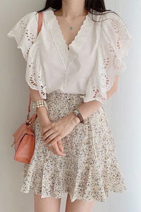 Top en broderie anglaise - Ma boutique