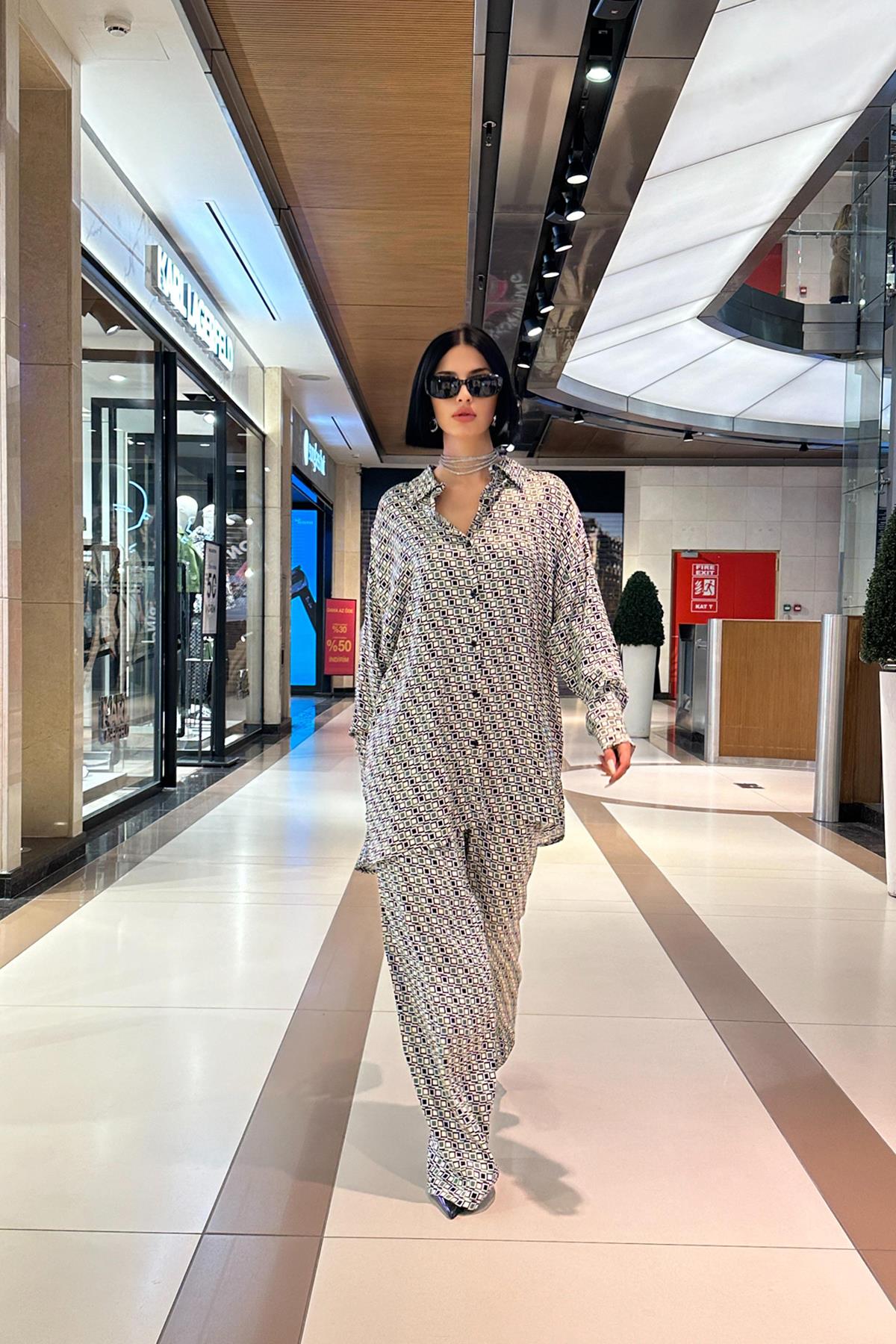 Ensemble fluide imprimé graphique - Ma boutique