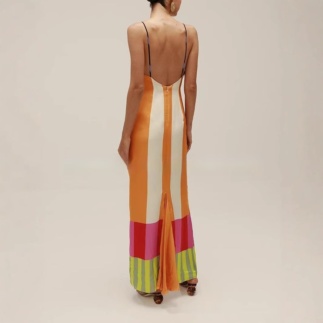 Fashion Summer New Women's Striped Dress