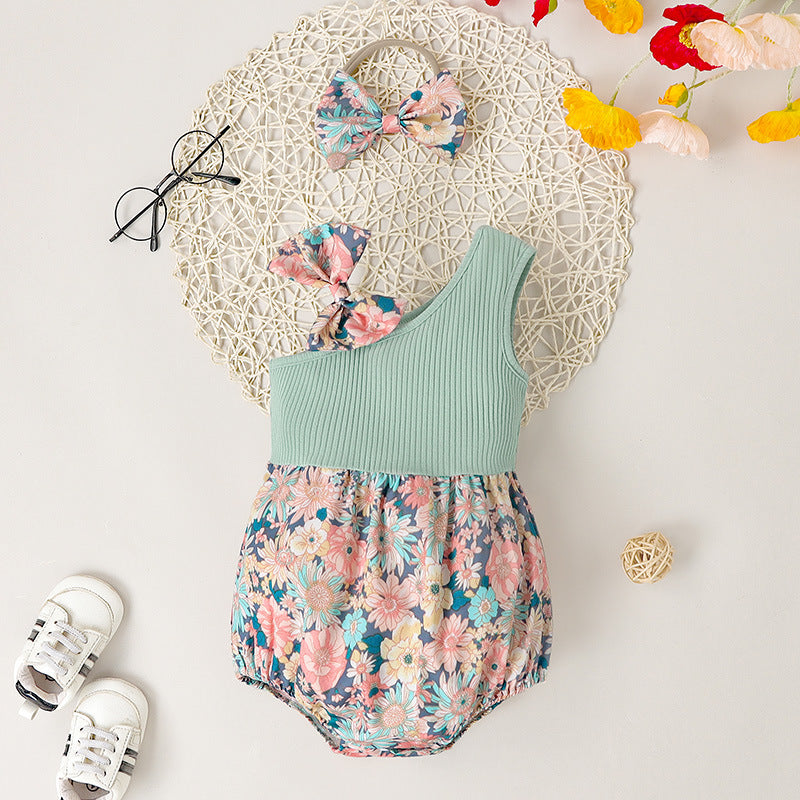 Crawling Suit Jumpsuit Romper Baby Baby Bowknot