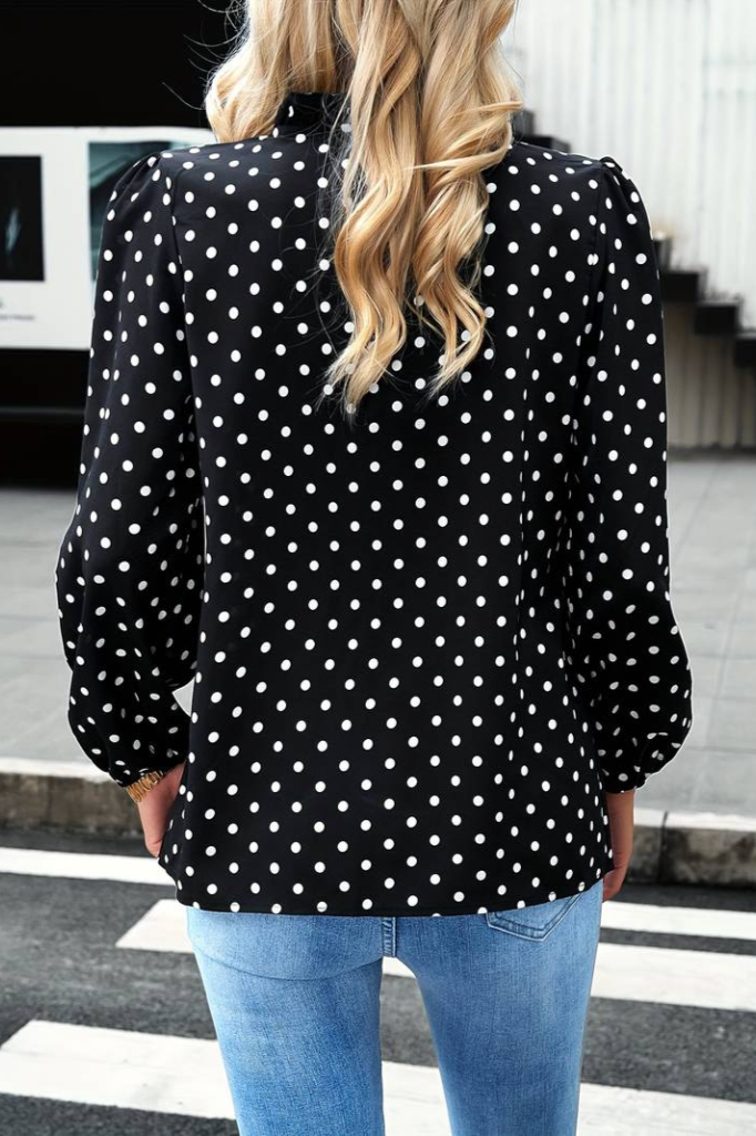 Polka dots blouse women clothing 2