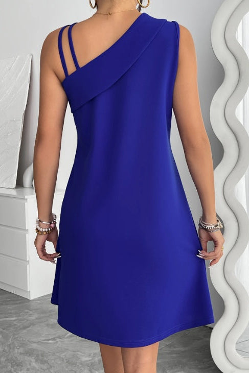 Robe asymetrique bretelles fines 2