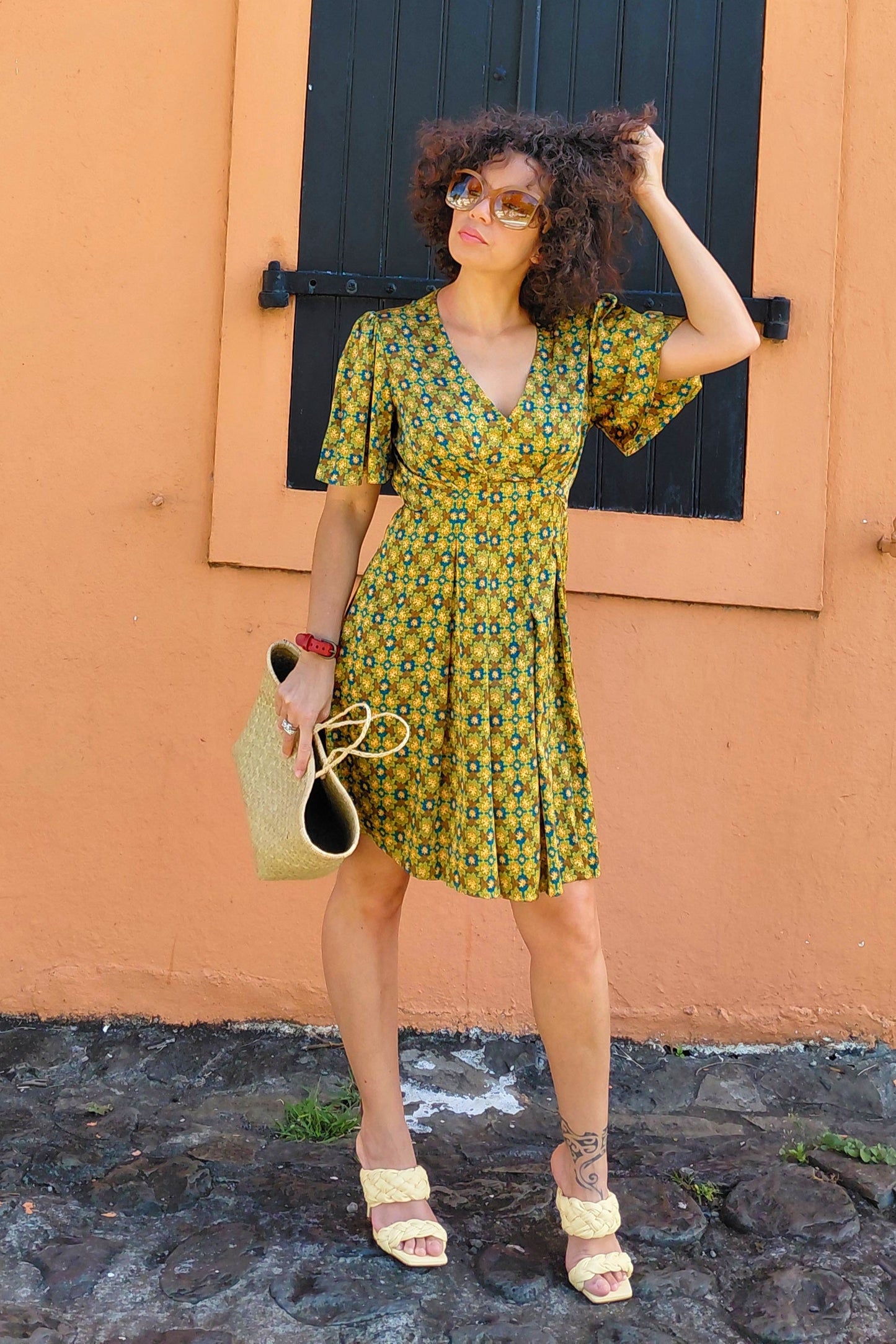 Robe fleurie evasee femme 2