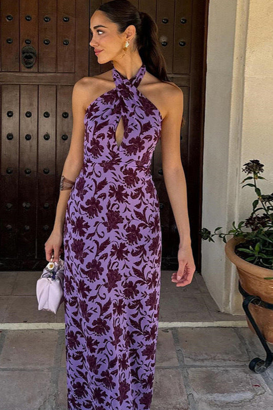 Robe longue fleurie