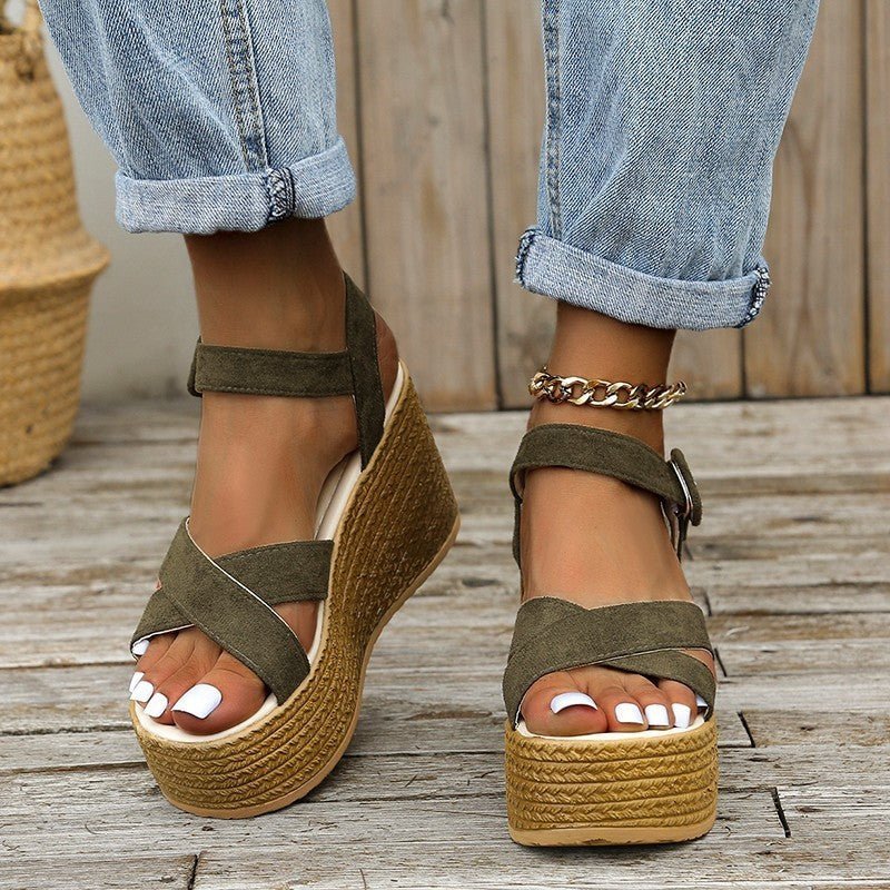 Sandales compensées retro - Ma boutique
