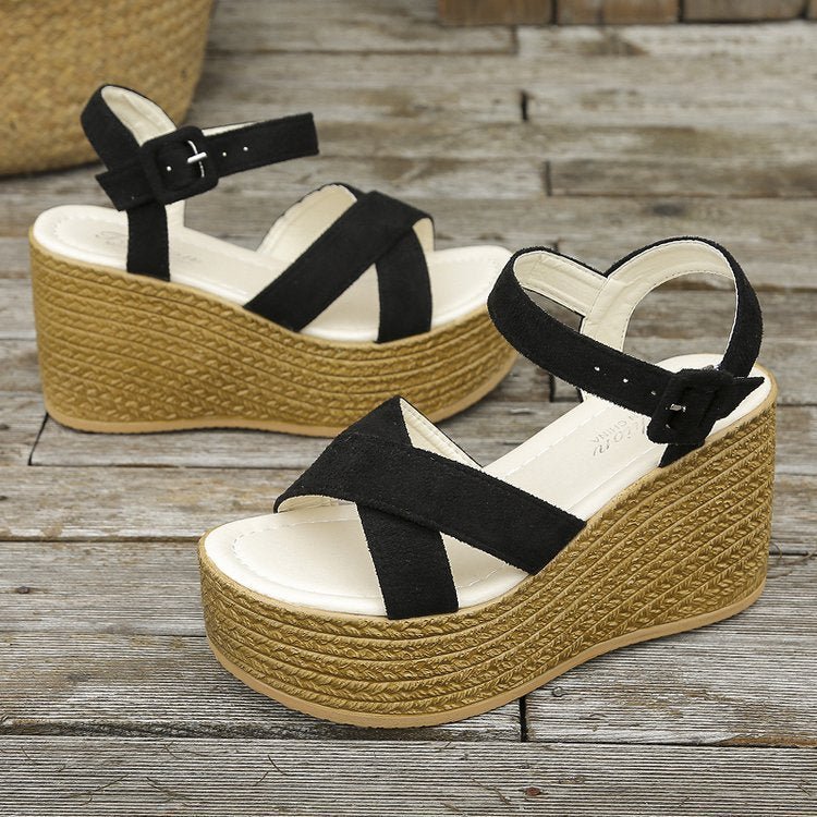 Sandales compensées retro - Ma boutique