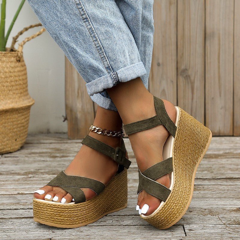 Sandales compensées retro - Ma boutique