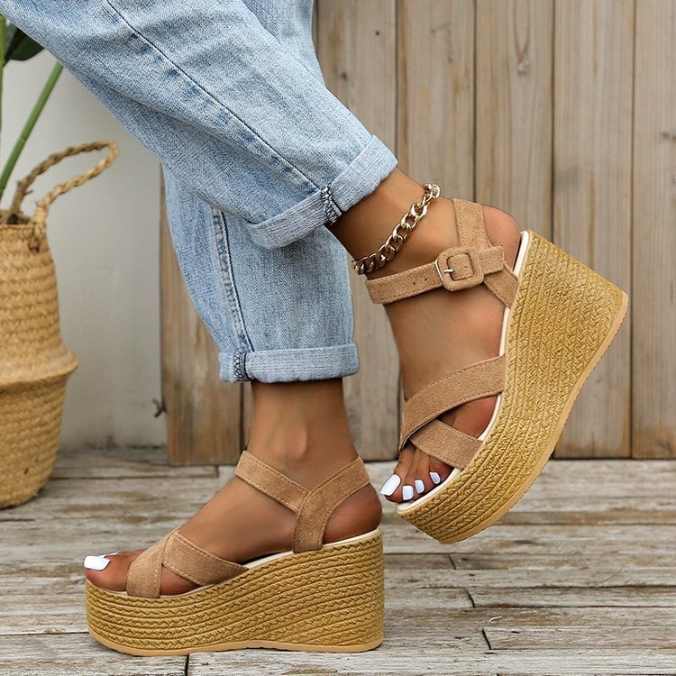Sandales compensées retro - Ma boutique