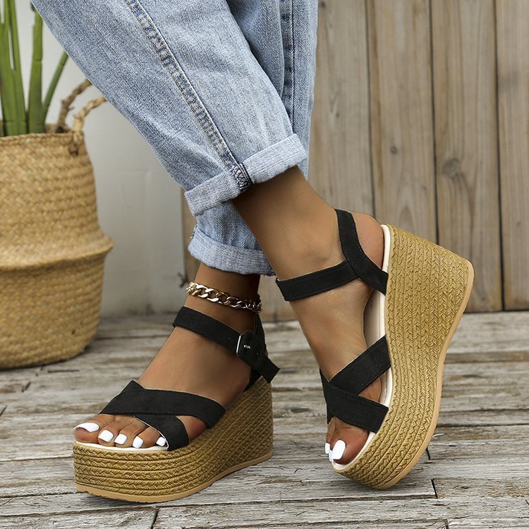 Sandales compensées retro - Ma boutique