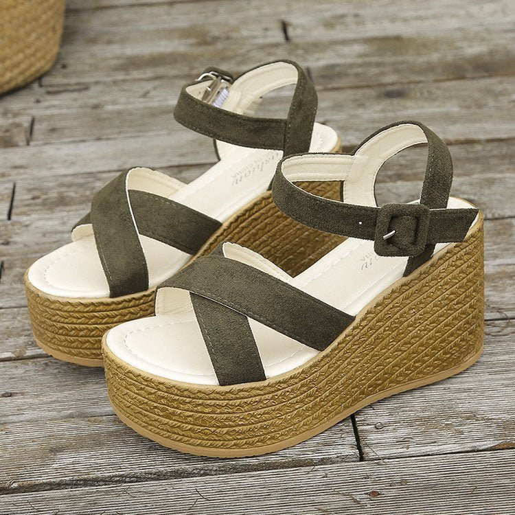 Sandales compensées retro - Ma boutique