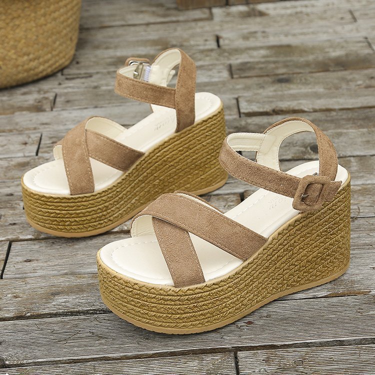 Sandales compensées retro - Ma boutique