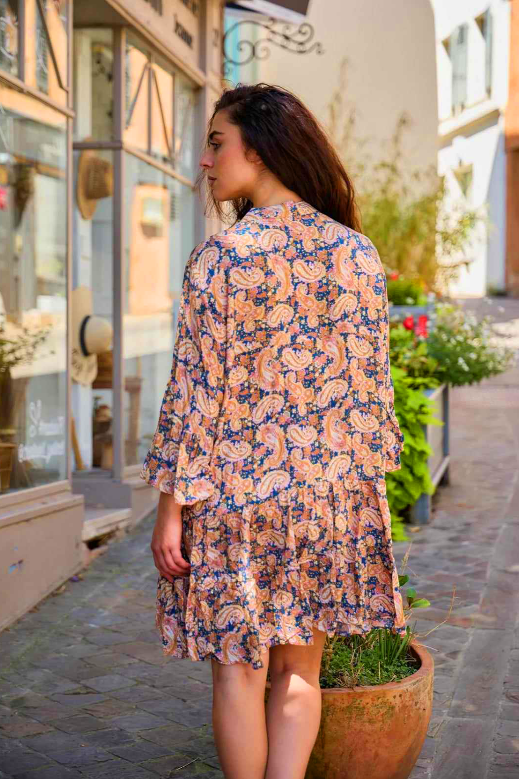 TUNIC_DRESS_ORIENTAL_PRINT_BLUE