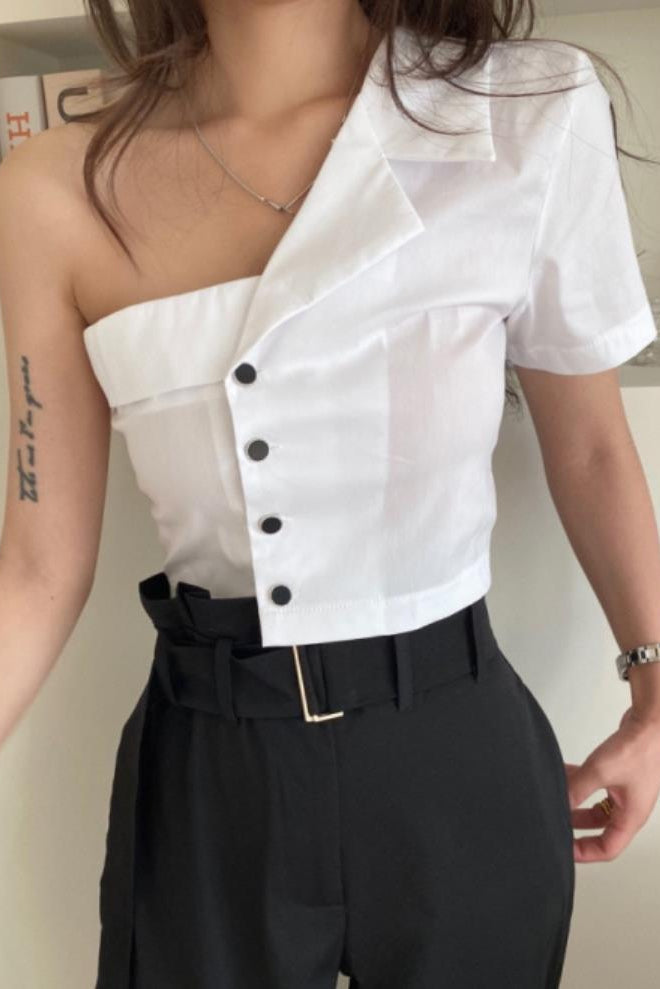 Top femme destructure