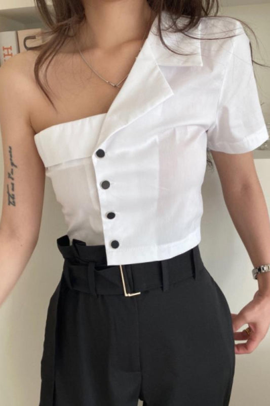 Top femme destructure