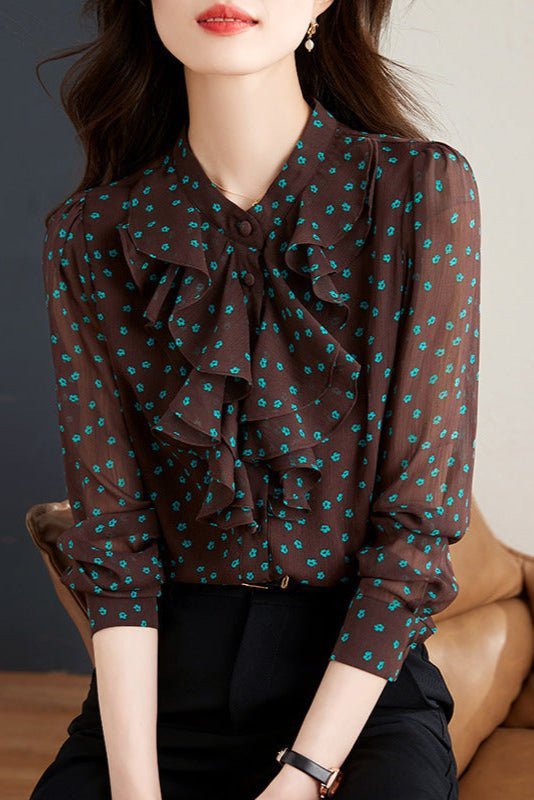 Chemisier chic a volants - Ma boutique