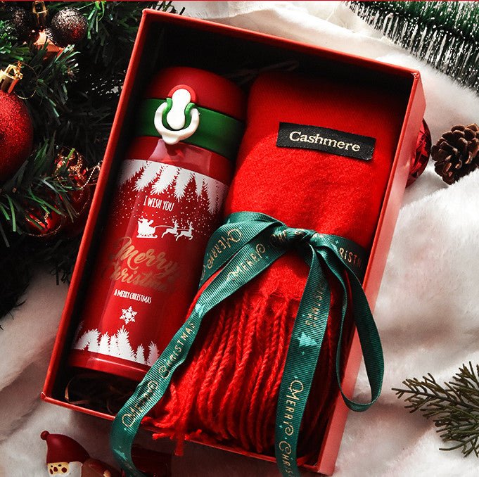 Christmas Set - thermos and cashmere texture scarf - Calm concept store