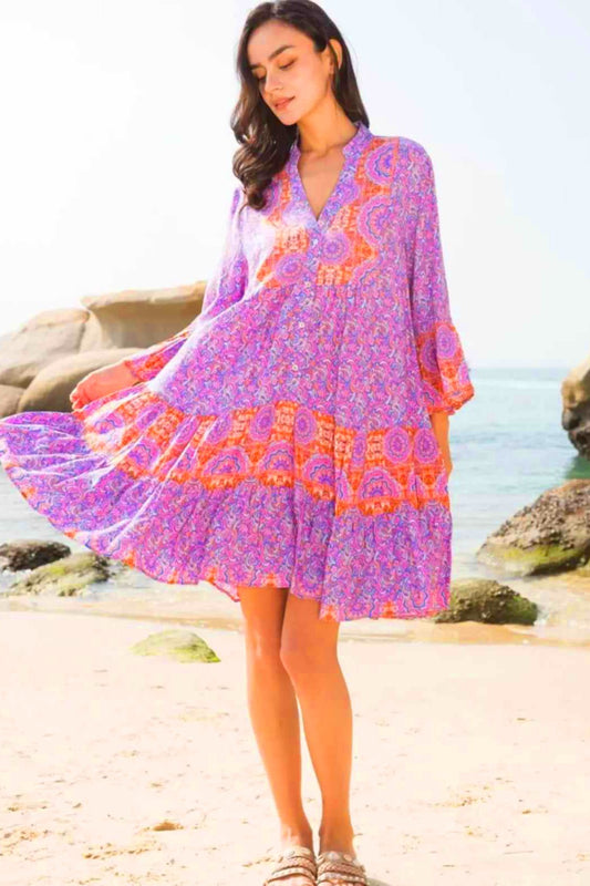 Flared oriental tunic dress - Calm concept store