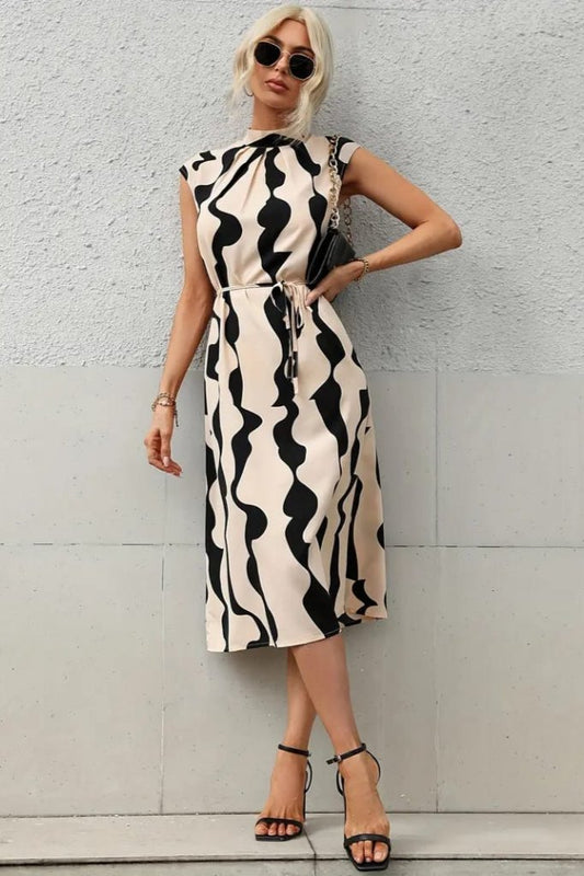 Graphic print midi dress - Calm concept store