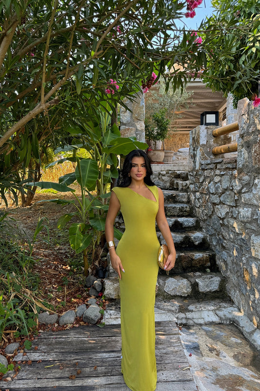 long green dress