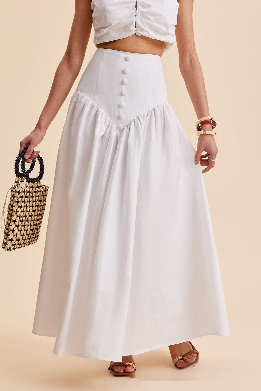 Longue jupe a coutures effet graphique - Ma boutique