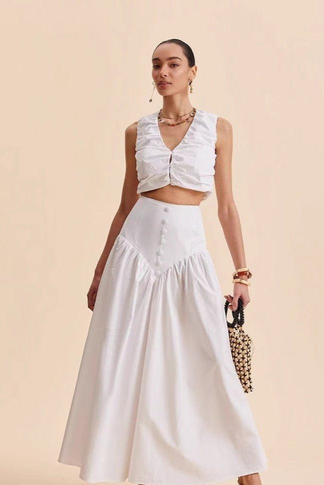 Longue jupe a coutures effet graphique - Ma boutique