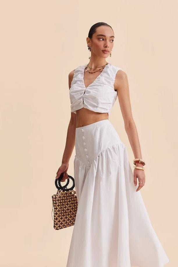 Longue jupe a coutures effet graphique - Ma boutique