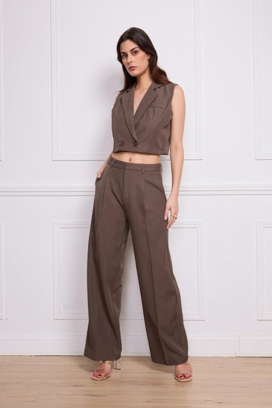 Pantalon large coupe droite - Ma boutique