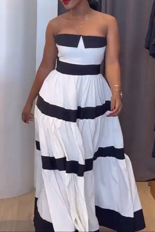 Robe bustier bicolore - Ma boutique