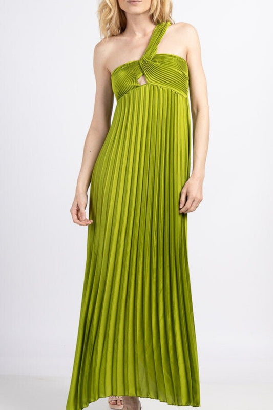 Robe longue plissée satinée - Calm concept store