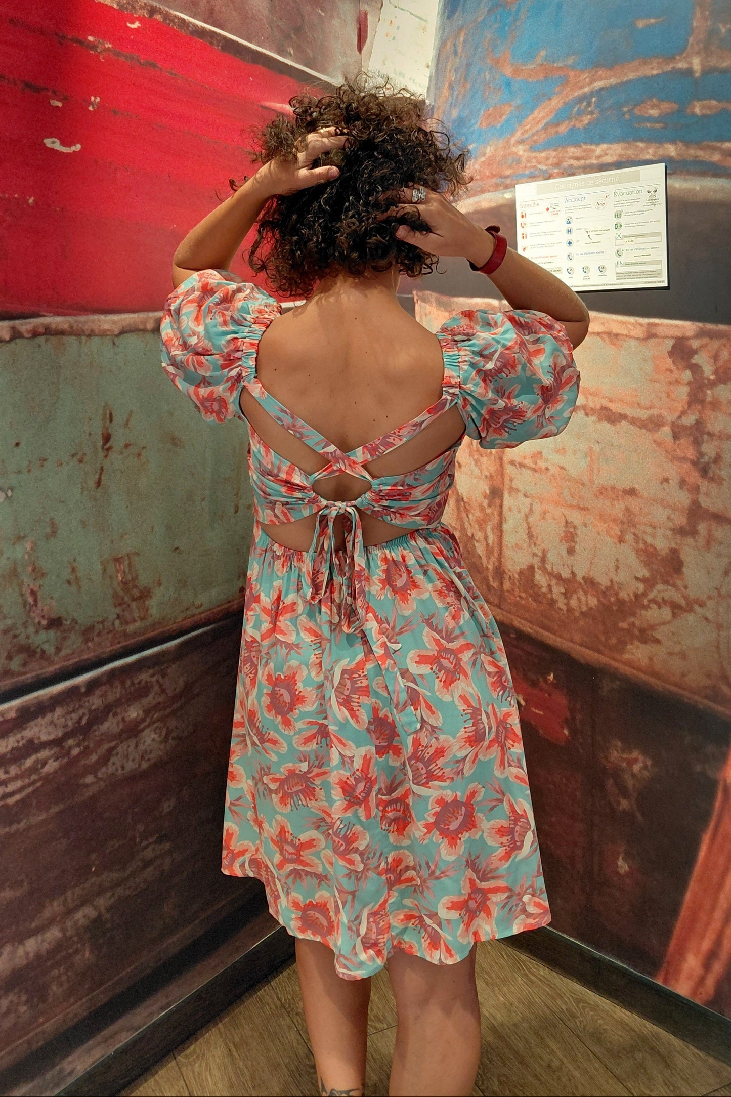 robe boheme col carre femme 2