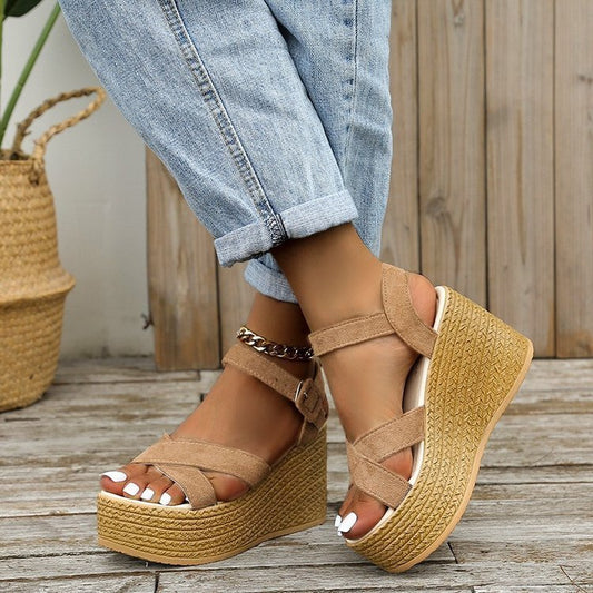 Sandales compensées retro - Ma boutique